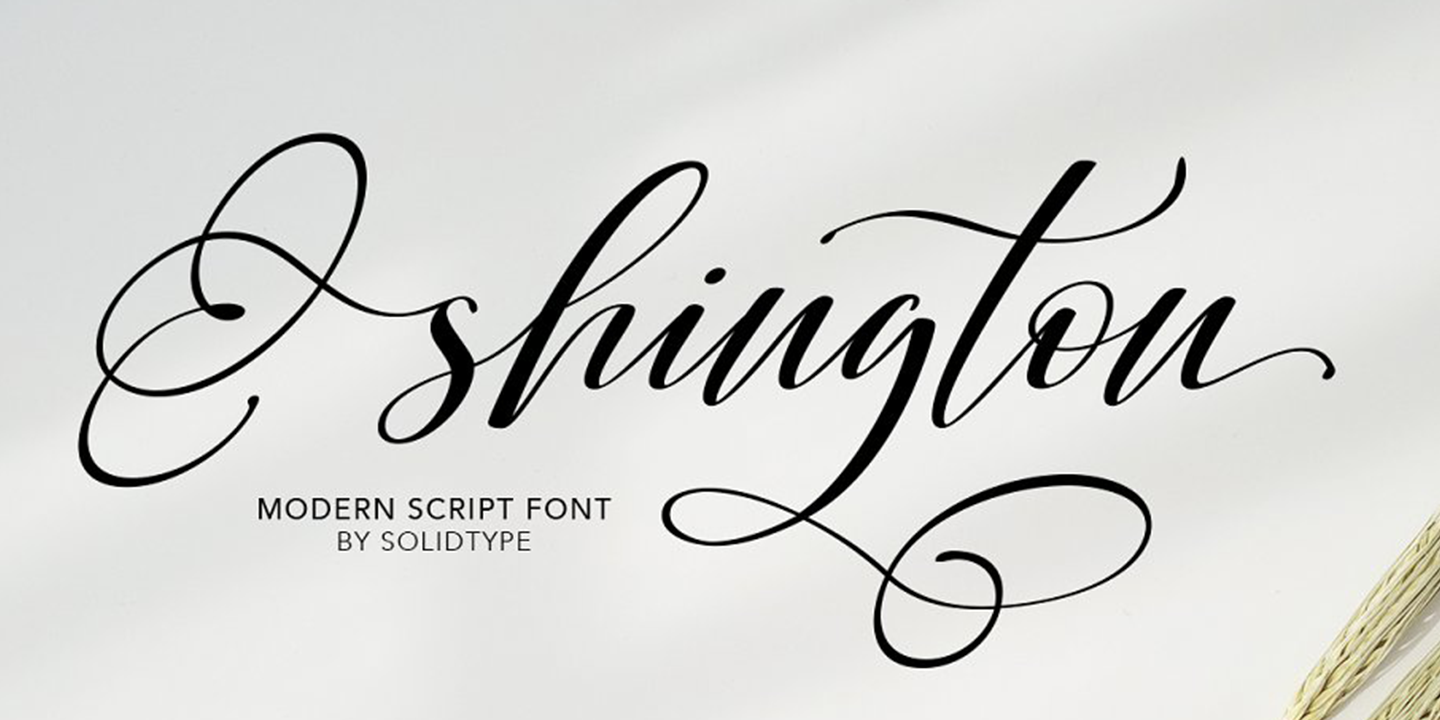 Shington Script Font preview